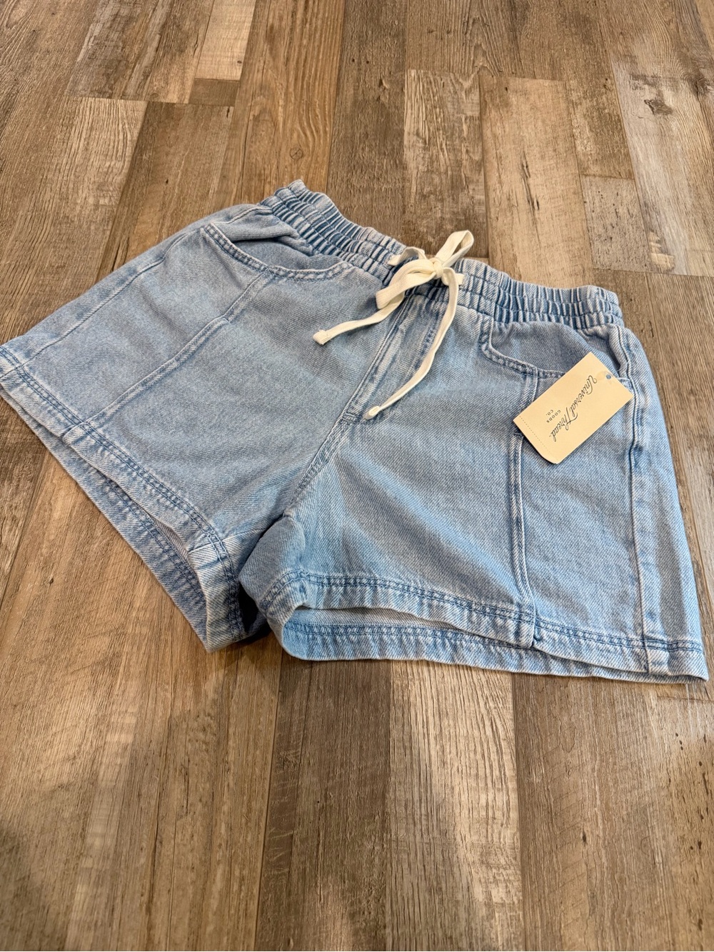 Universal Thread Light Wash Denim Drawstring Shorts